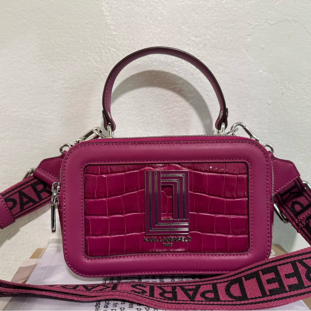 Karl Lagerfeld Fuchsia Crossbody Bag - Picture 3 of 3
